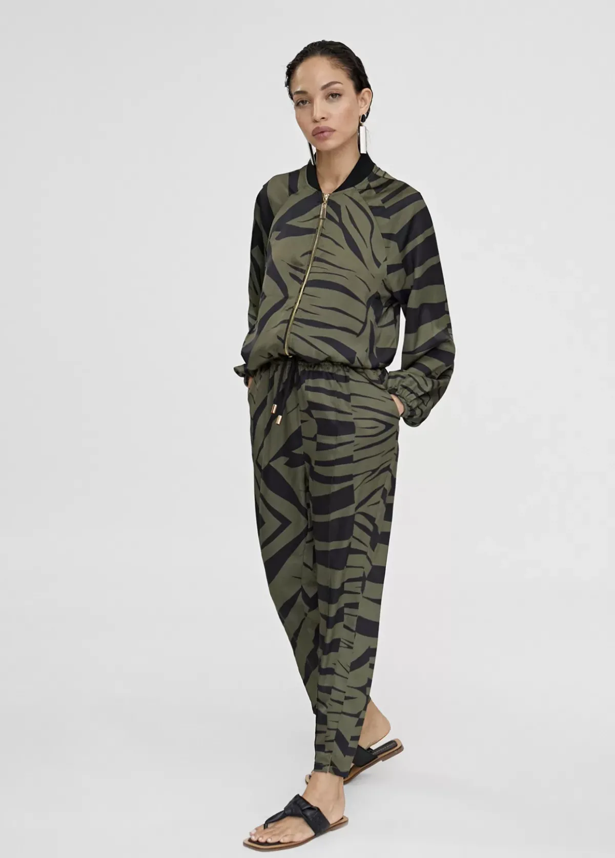 Online Bomber estampado animal Chaquetas Y Gabardinas