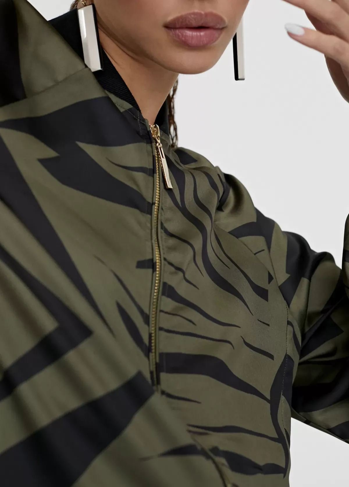 Online Bomber estampado animal Chaquetas Y Gabardinas