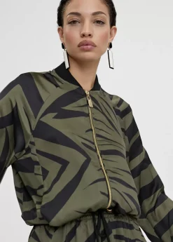 Online Bomber estampado animal Chaquetas Y Gabardinas