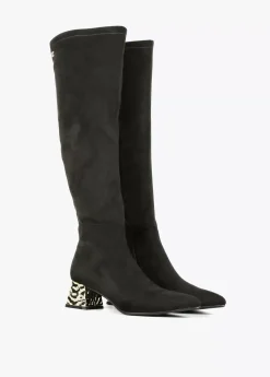 Best Bota caña alta con tacón dorado Botas Y Botines