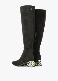 Best Bota caña alta con tacón dorado Botas Y Botines