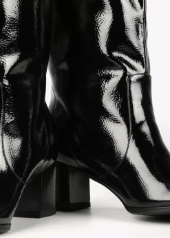 Online Bota caña alta efecto charol Botas Y Botines