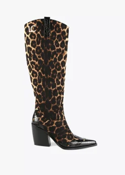 Bota cowboy leopardo |  COLECCIÓN LOLA | Lola Casademunt Botas Y Botines