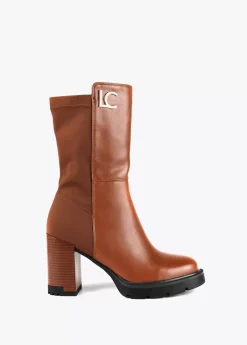 Outlet Botin media caña dos tejidos |  Calzado | Lola Casademunt Botas Y Botines