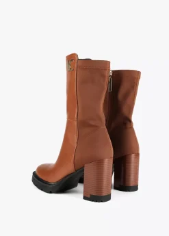 Outlet Botin media caña dos tejidos |  Calzado | Lola Casademunt Botas Y Botines