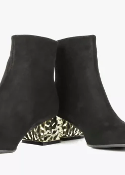 Best Botín con tacón dorado Botas Y Botines