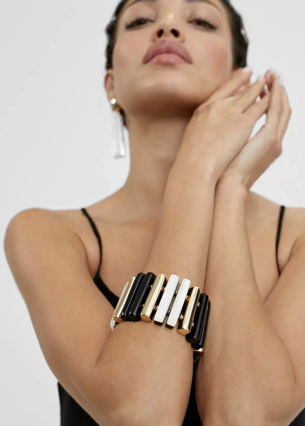 Clearance Brazalete piezas tricolor Bisuteria