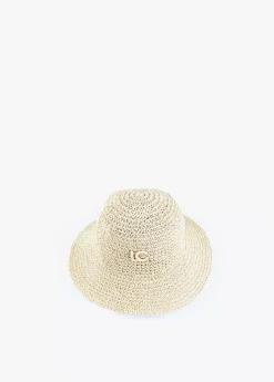 New Bucket efecto ráfia y crochet Accesorios|Baño