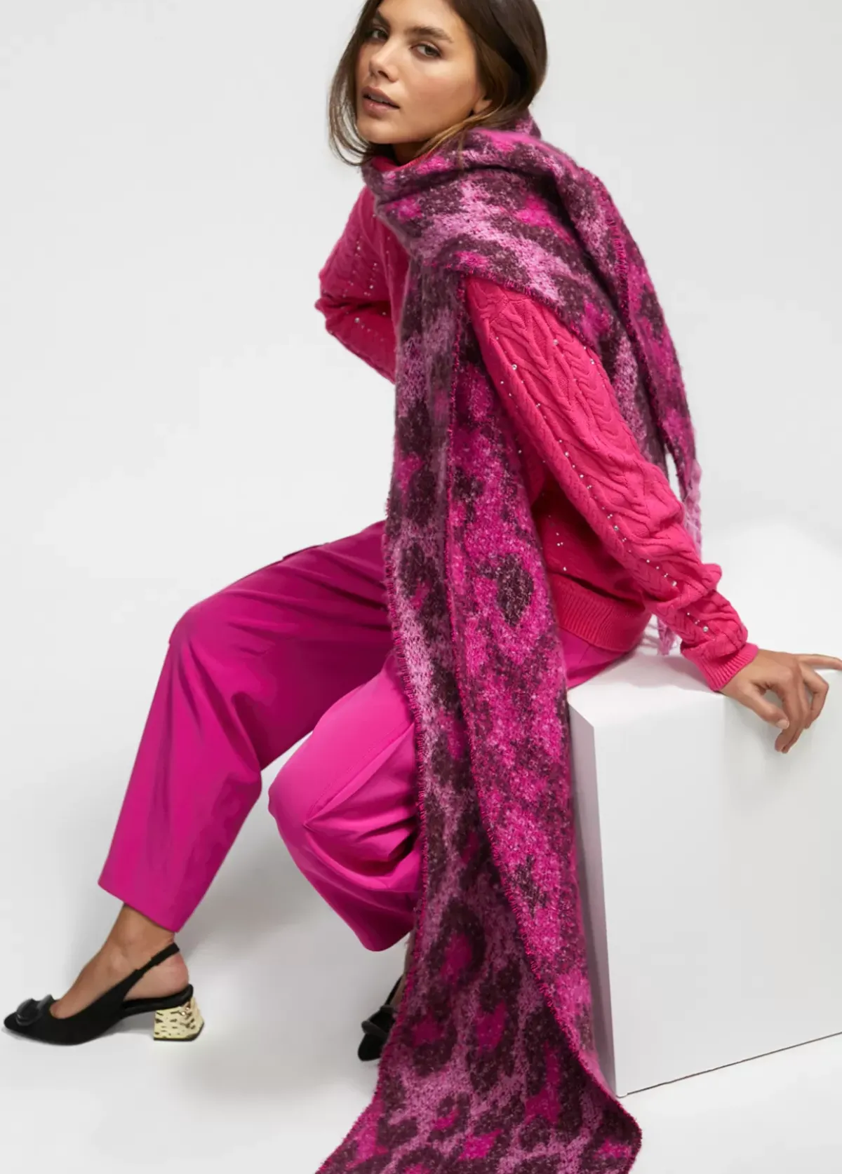 Hot Bufanda animal print y flecos Animal Print|Otros Complementos