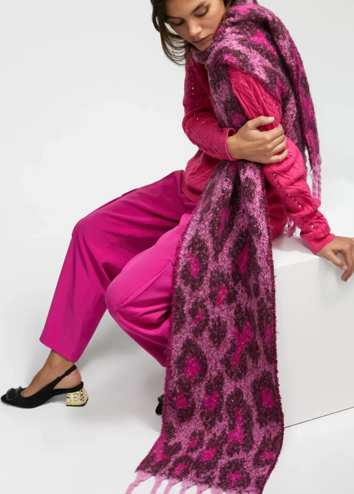 Hot Bufanda animal print y flecos Animal Print|Otros Complementos