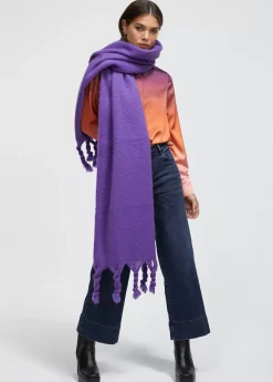 Outlet Bufanda con flecos trenzados Bufandas Y Pañuelos