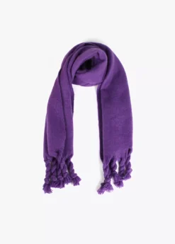 Outlet Bufanda con flecos trenzados Bufandas Y Pañuelos