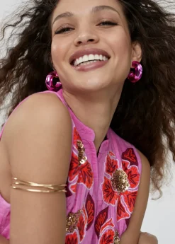 New Caftan corto bordado Baño