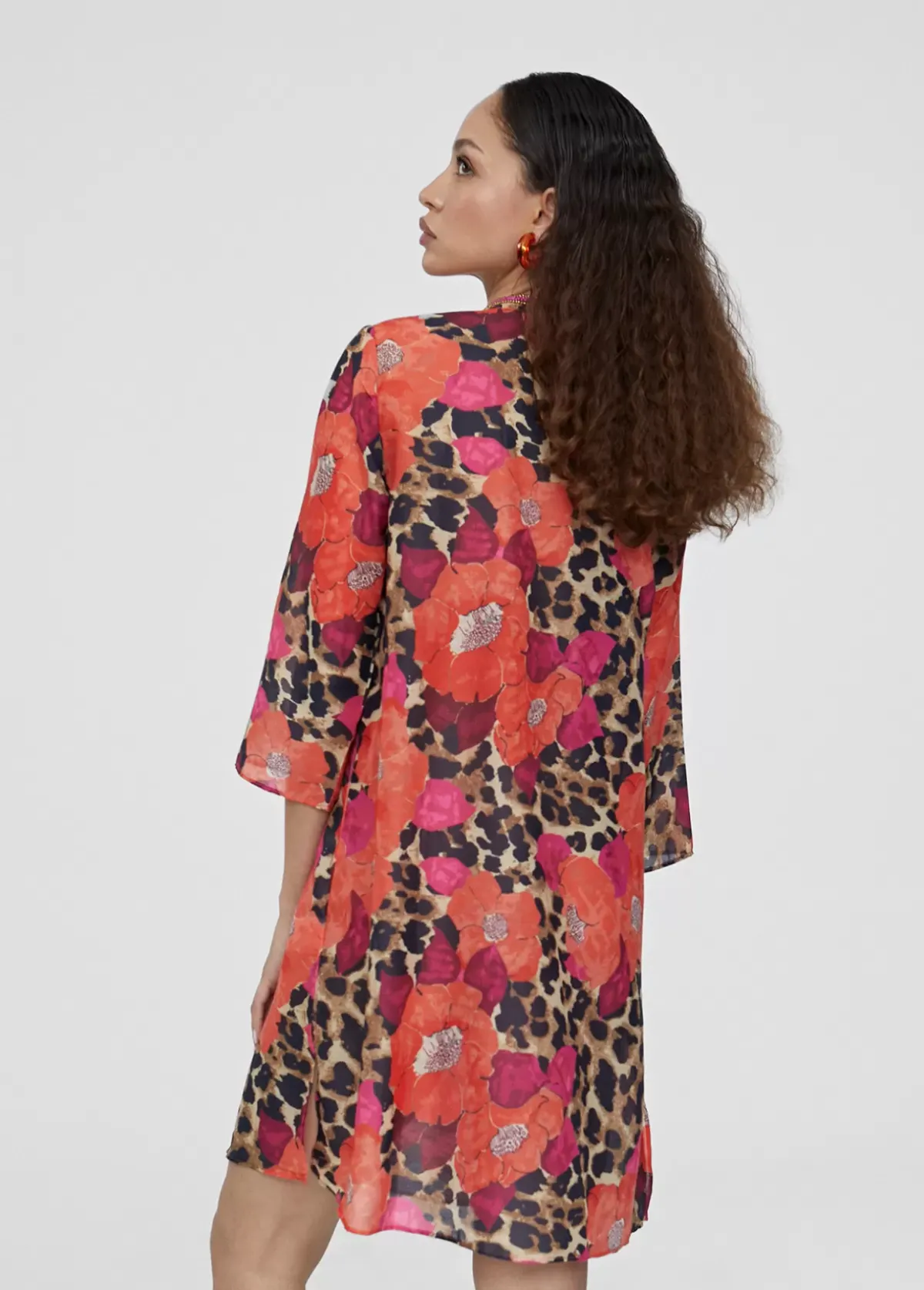 Hot Caftan corto estampado Baño