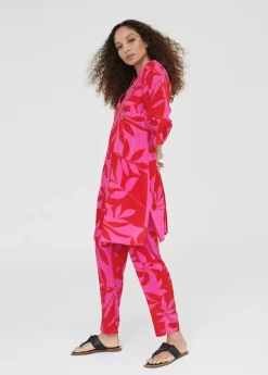 Hot Caftan corto estampado Baño