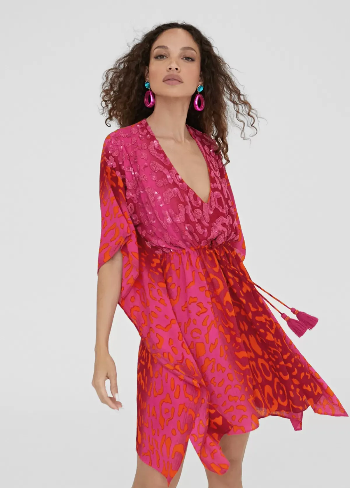 Best Caftan corto print animal Baño