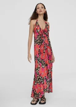 Sale Caftan largo con volantes Baño