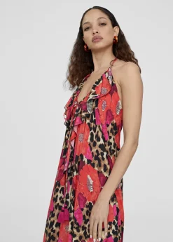 Sale Caftan largo con volantes Baño