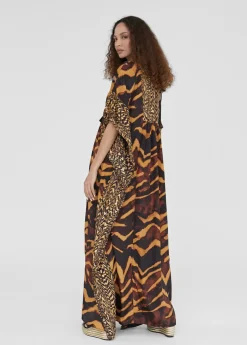 Hot Caftan largo print animal Baño