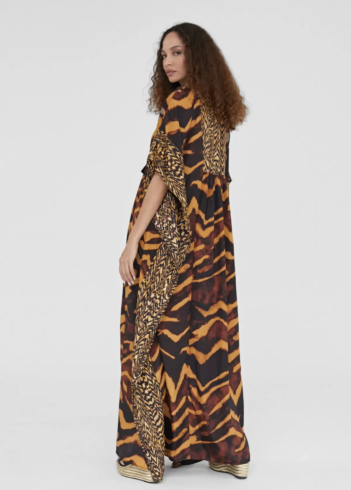 Hot Caftan largo print animal Baño