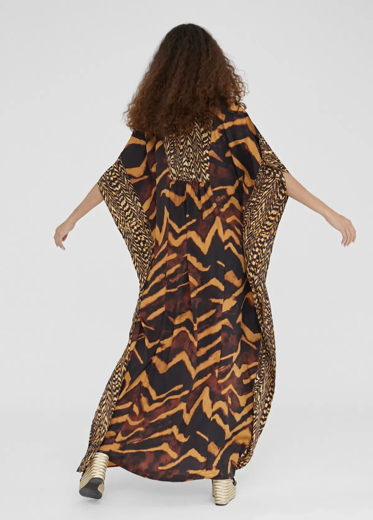 Hot Caftan largo print animal Baño
