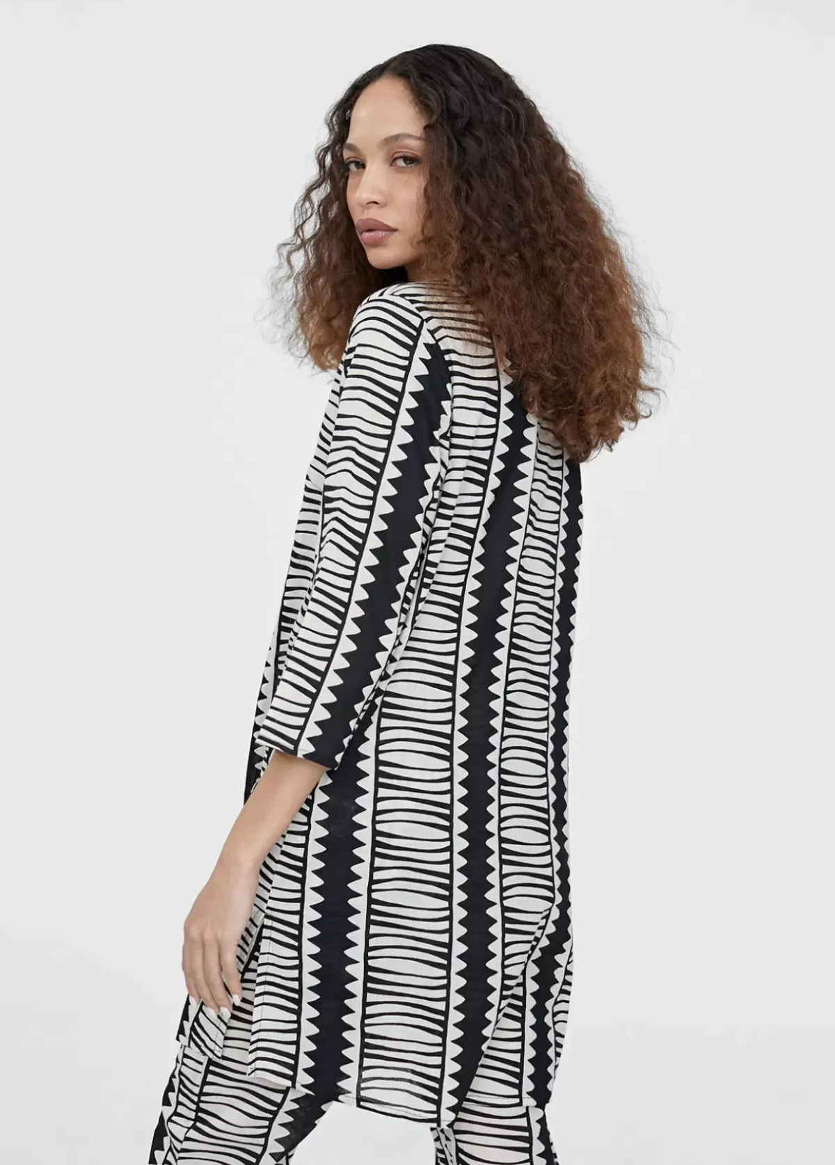 Caftán camisero estampado étnico Camisas Y Blusas|Baño