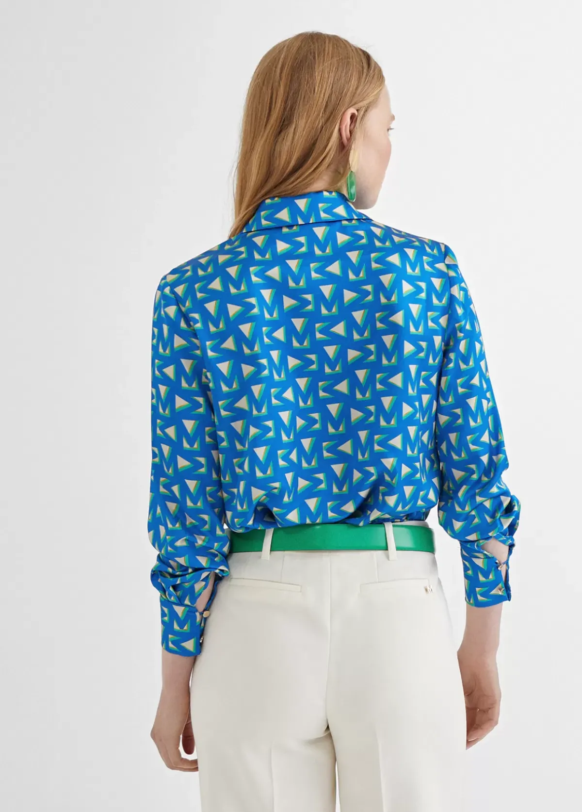 Best Camisa azul estamapada Camisas Y Blusas