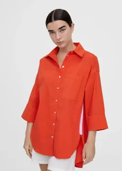 Clearance Camisa basica de algodón Camisas Y Blusas