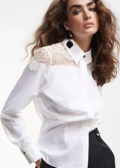 Discount Camisa con encaje Camisas Y Blusas
