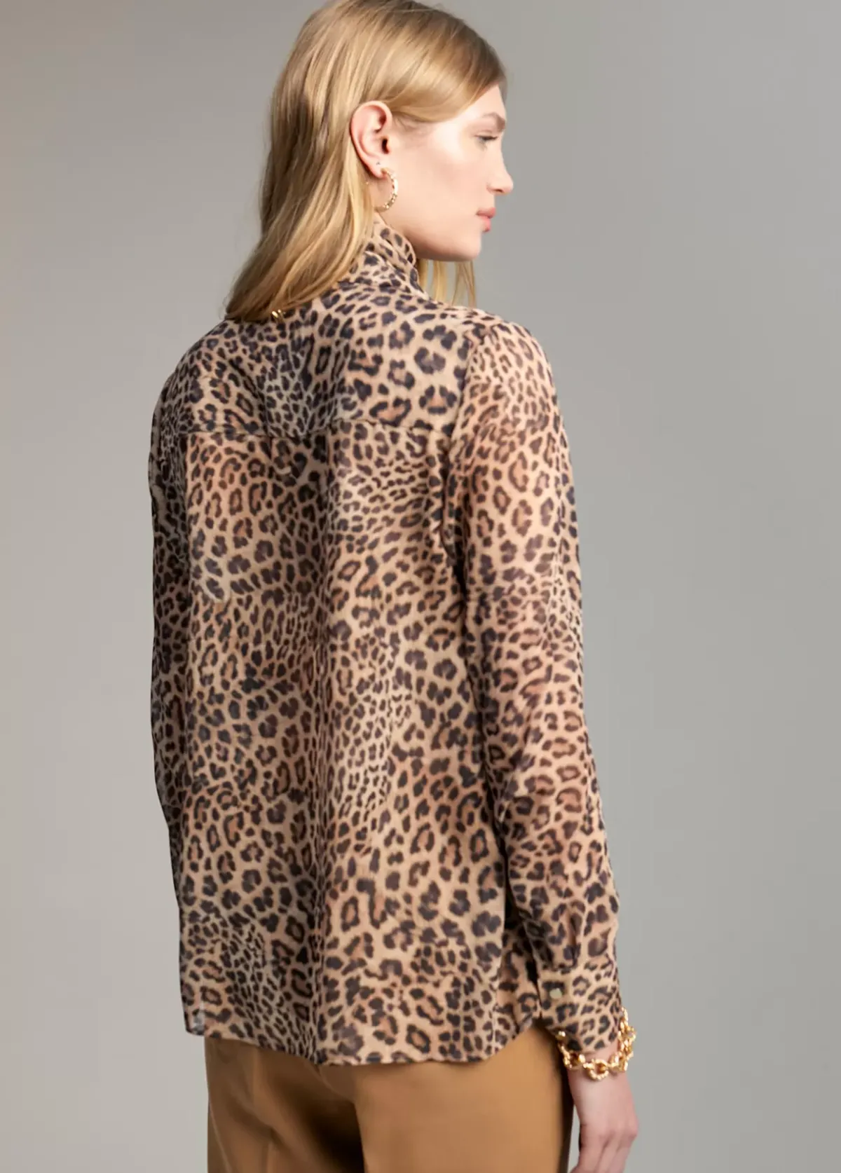 Sale Camisa con lazada Animal Print|Camisas Y Blusas