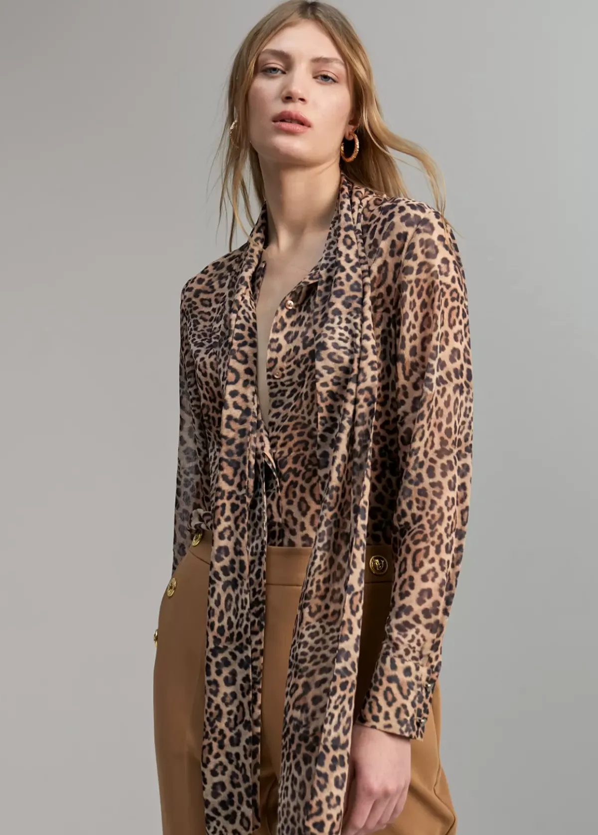 Sale Camisa con lazada Animal Print|Camisas Y Blusas