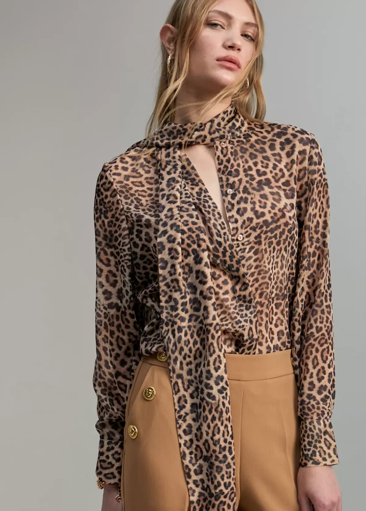 Sale Camisa con lazada Animal Print|Camisas Y Blusas