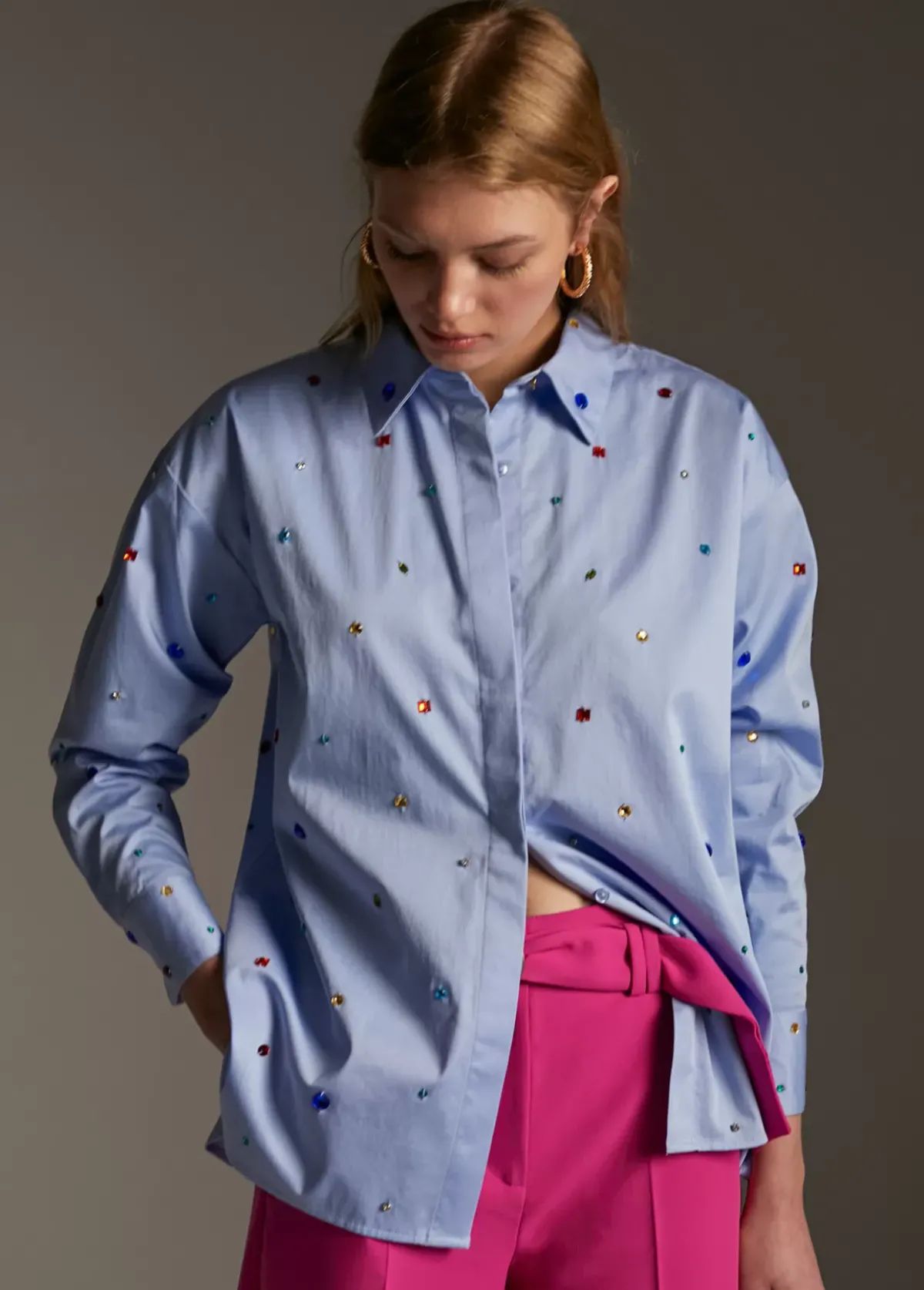 Camisa detalle joyas Camisas Y Blusas