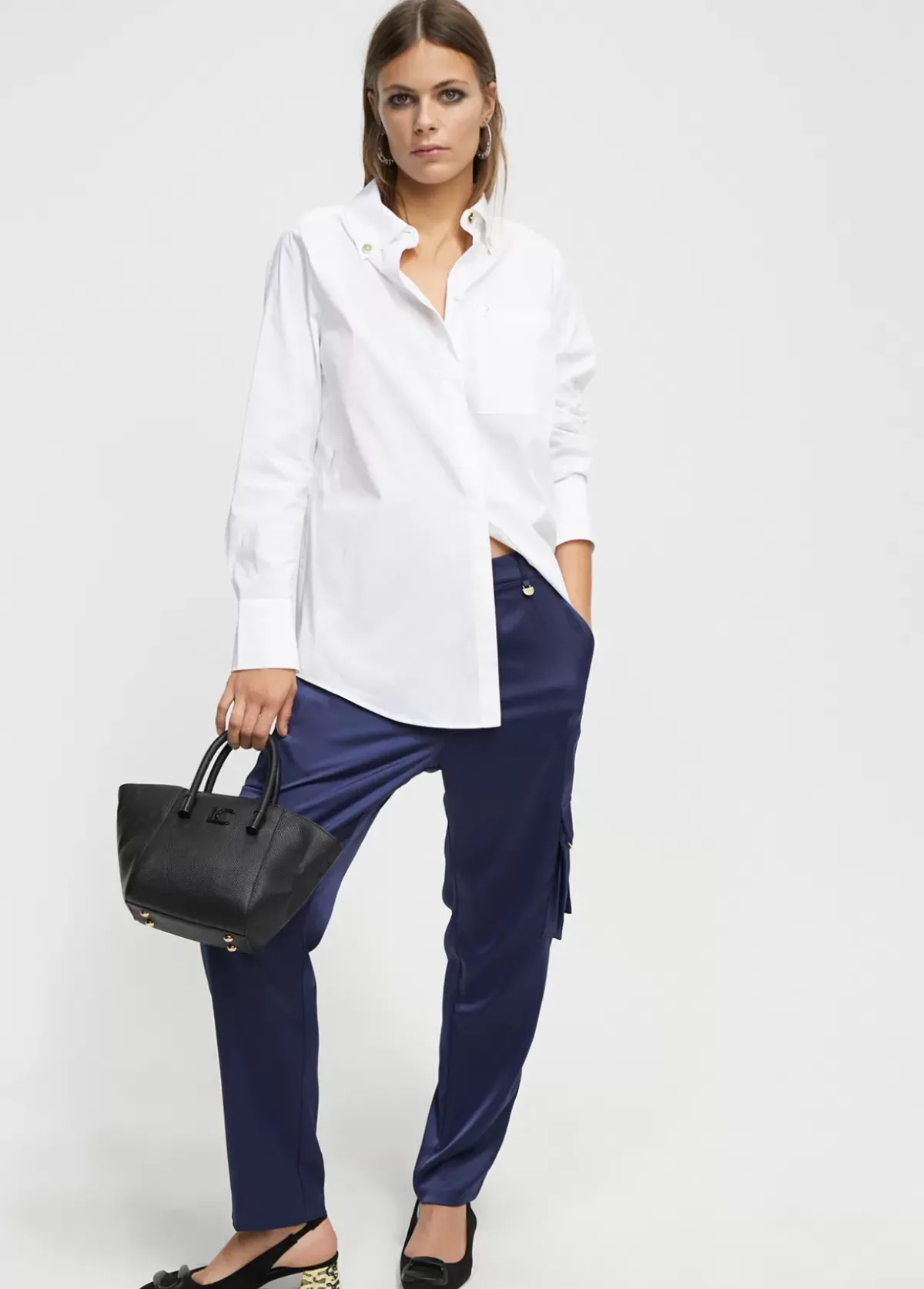 New Camisa detalle logo Camisas Y Blusas