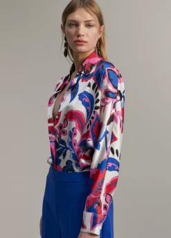 Clearance Camisa estampada paisley Camisas Y Blusas