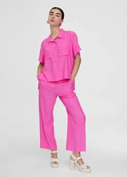 New Camisa fluida con bolsillos Camisas Y Blusas