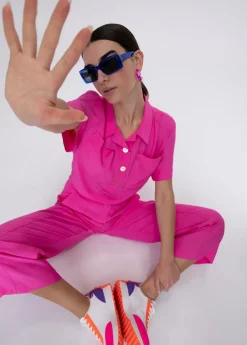 New Camisa fluida con bolsillos Camisas Y Blusas