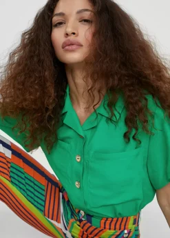 Best Camisa fluida con bolsillos Camisas Y Blusas