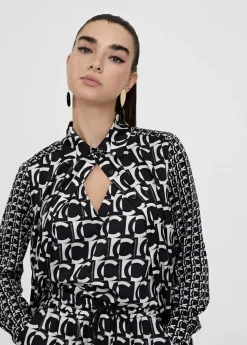 Clearance Camisa fluida monograma Camisas Y Blusas