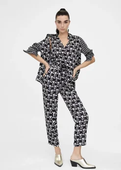 Clearance Camisa fluida monograma Camisas Y Blusas