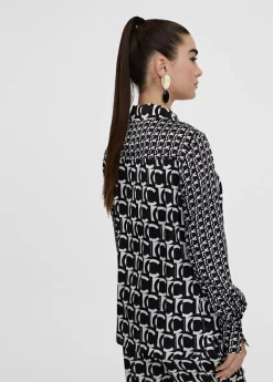 Clearance Camisa fluida monograma Camisas Y Blusas