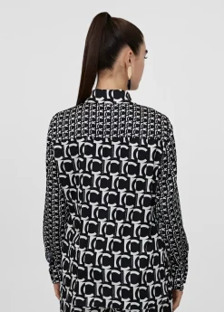 Clearance Camisa fluida monograma Camisas Y Blusas