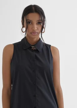 Discount Camisa larga con bordado fantasia Camisetas Y Tops|Camisas Y Blusas