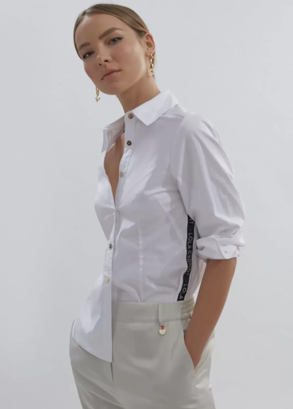 Best Camisa logotipada detalle cinta | COLECCIÓN LOLA | Lola Casademunt Camisas Y Blusas