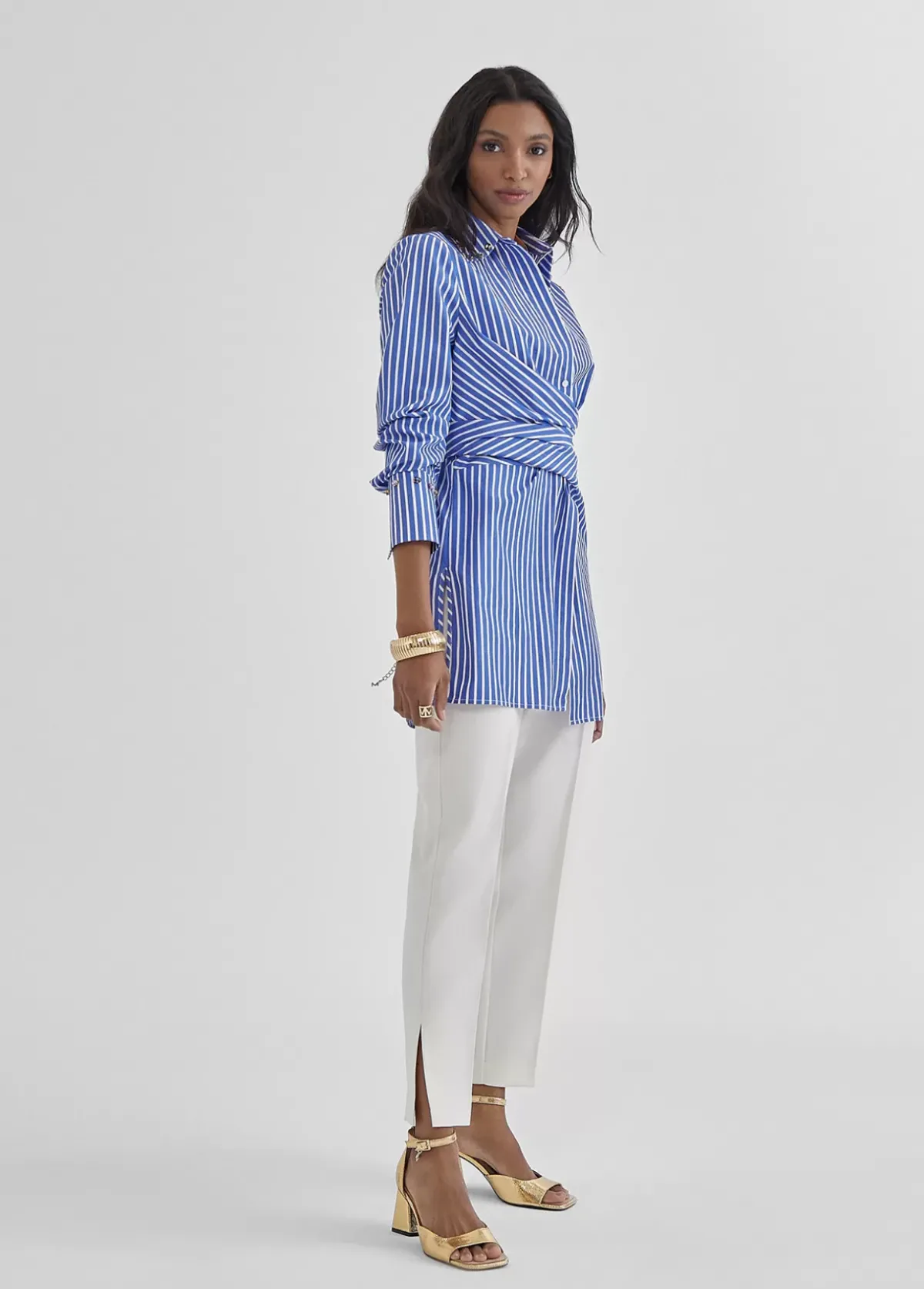 Hot Camisa rayas detalle joyas Camisas Y Blusas