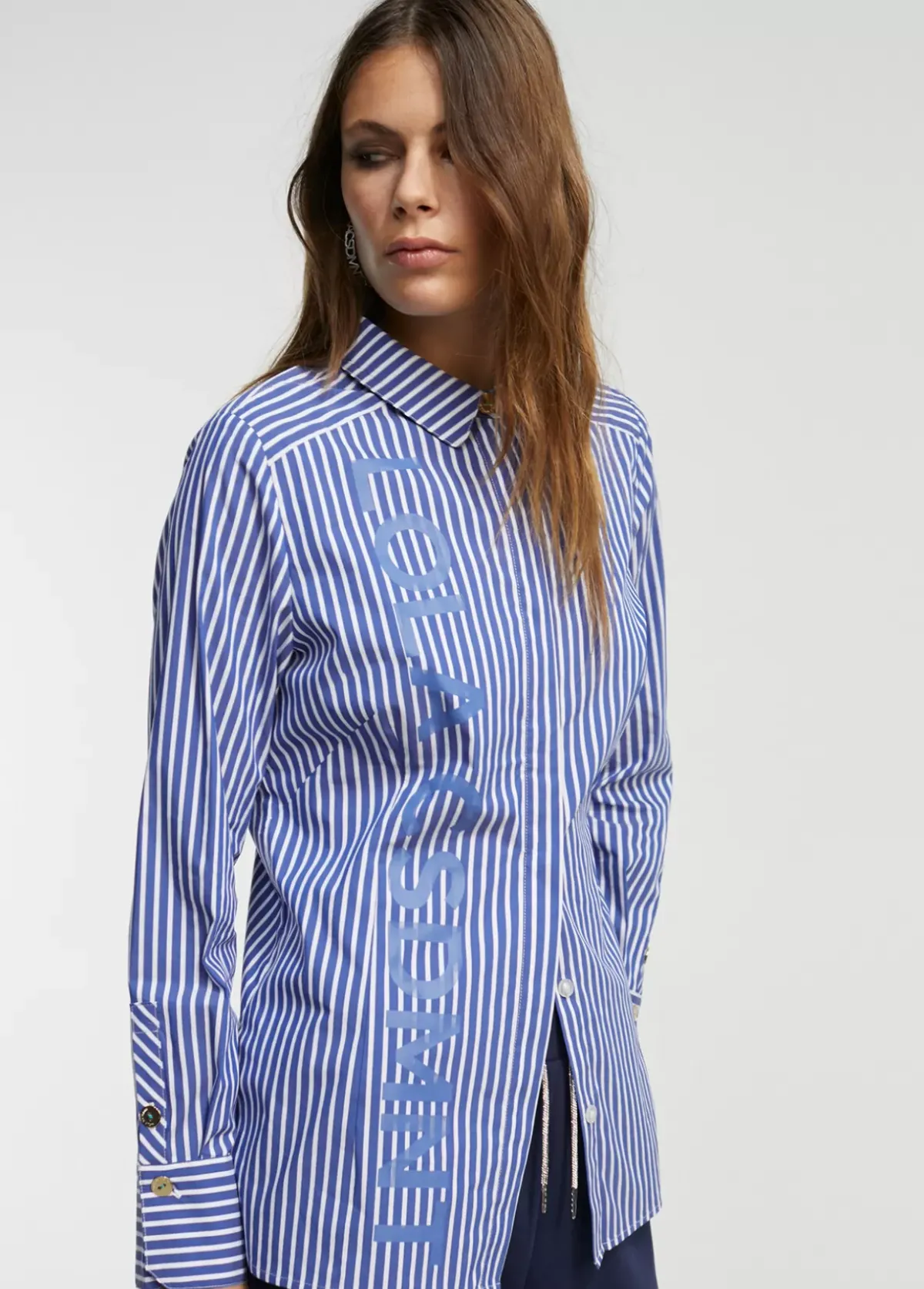 Clearance Camisa rayas logo Camisas Y Blusas