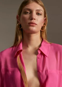 Online Camisa transparencia bolsillos Camisas Y Blusas