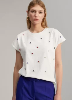 Sale Camiseta detalle joyas Camisetas Y Tops