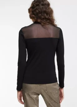 Clearance Camiseta detalle transparencia Camisetas Y Tops