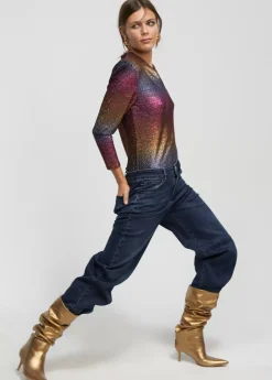 Hot Camiseta lúrex Camisetas Y Tops